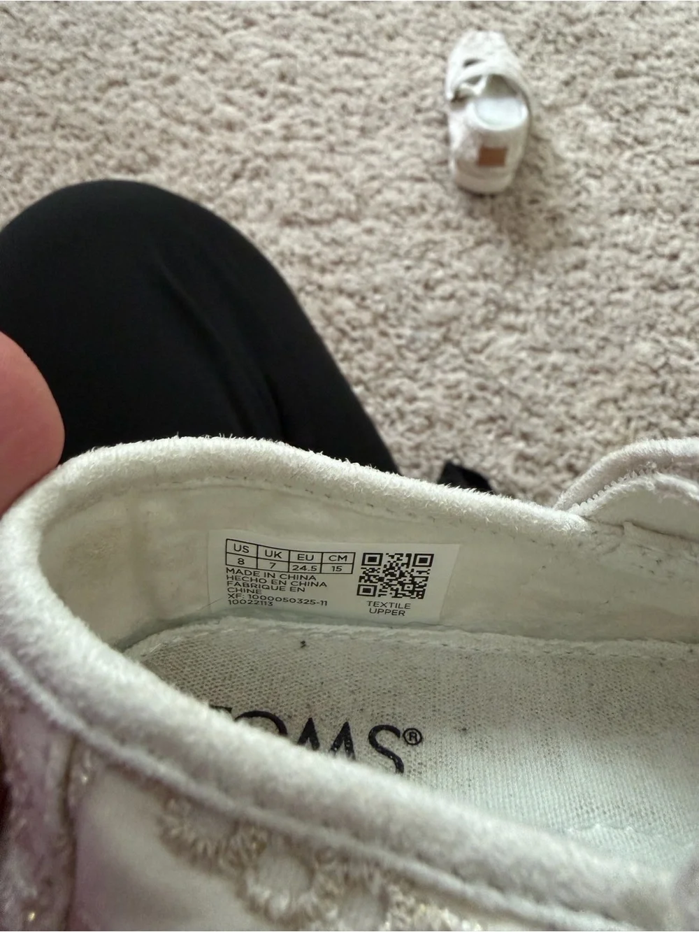Zoom Kids Cream Embroidered Mary Jane Shoes